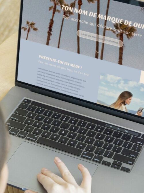 Template de landing page "Entrepreneure Pastel" avec Elementor (WordPress)